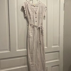 Linen Striped Pantsuit
